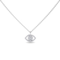 White Diamond Eye Necklace - Elise