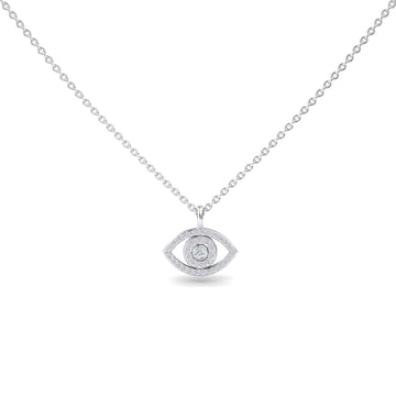 White Diamond Eye Necklace - Elise