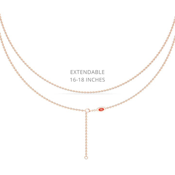 Layered Bezel Set Diamond Drop Necklace - Francesca