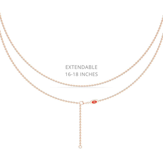 Layered Bezel Set Diamond Drop Necklace - Francesca