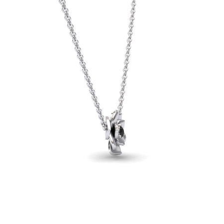 Black Diamond Bloom Floral Necklace - Guinevere
