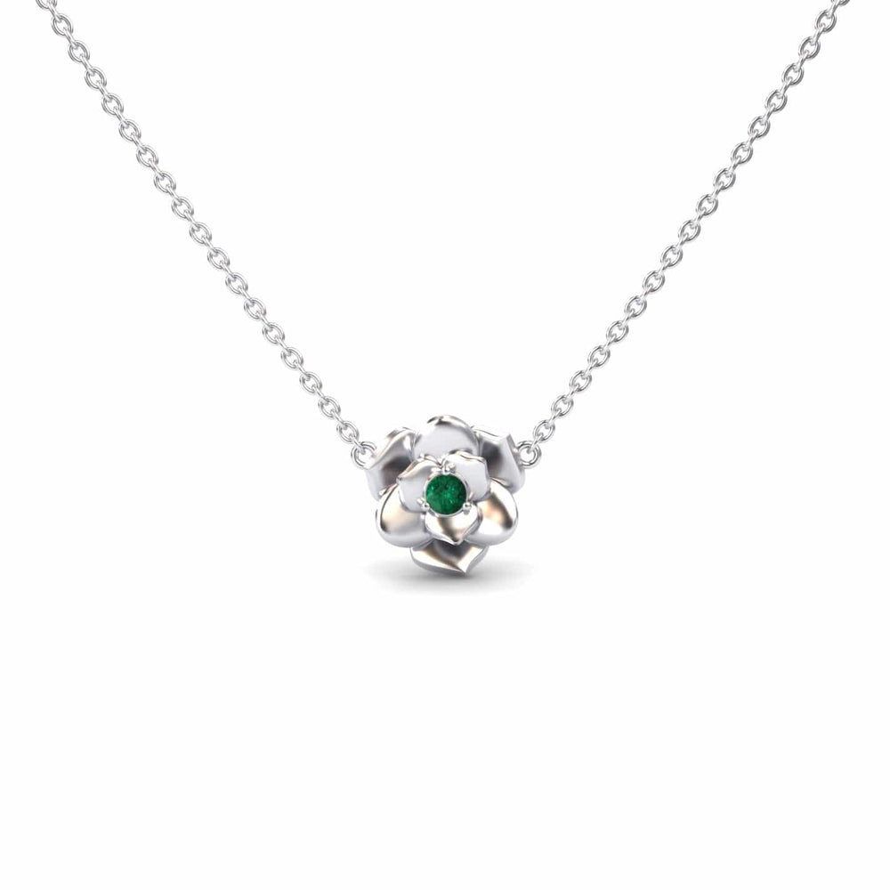 Emerald Bloom Floral Necklace - Guinevere