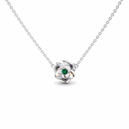 Emerald Bloom Floral Necklace - Guinevere