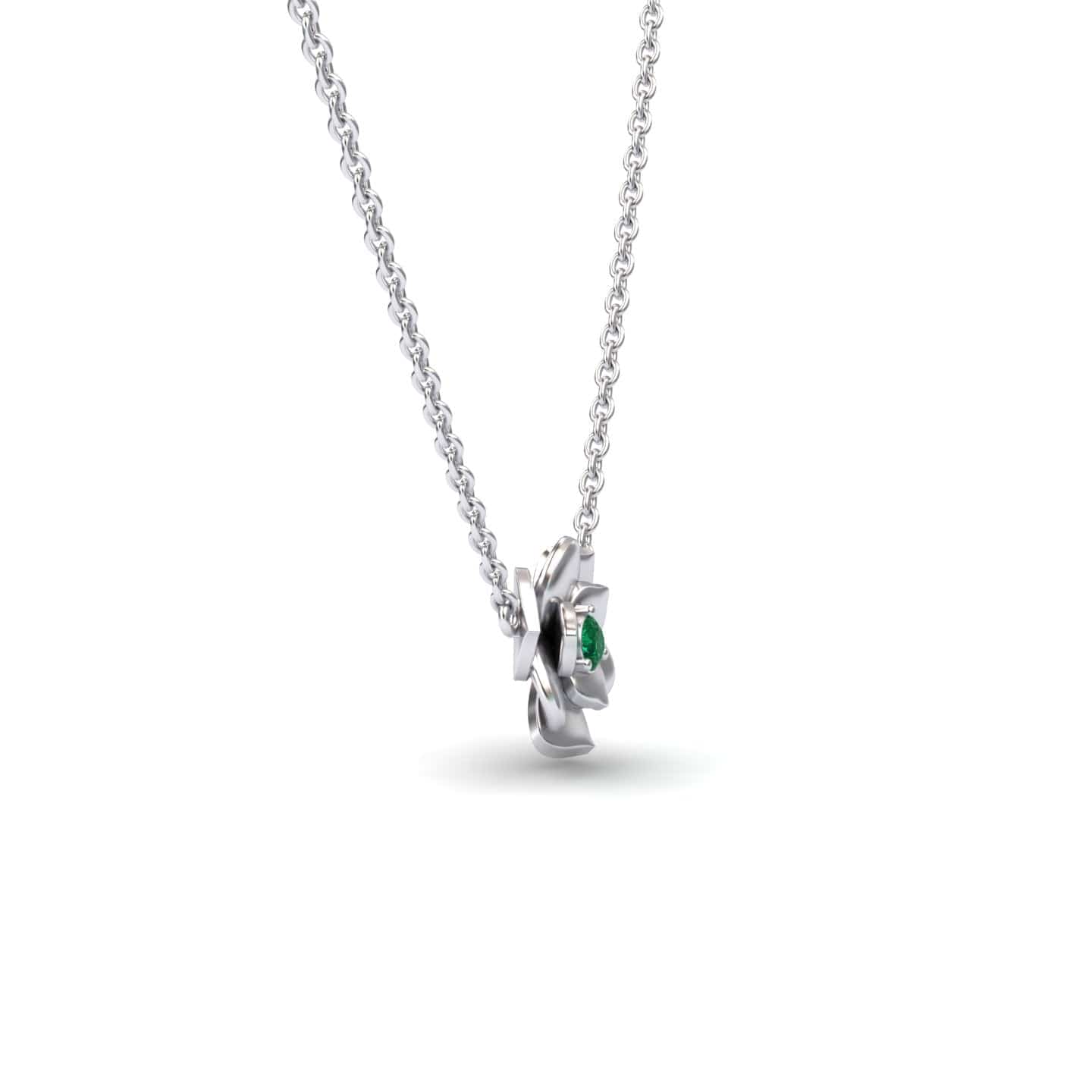Emerald Bloom Floral Necklace - Guinevere