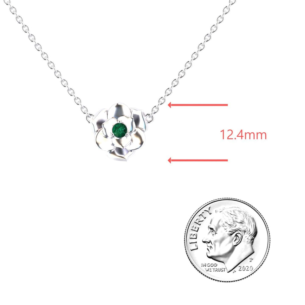 Emerald Bloom Floral Necklace - Guinevere