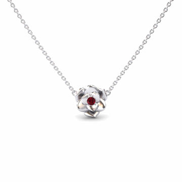 Ruby Bloom Floral Necklace - Guinevere