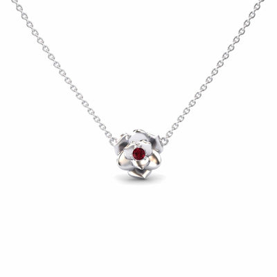 Ruby Bloom Floral Necklace