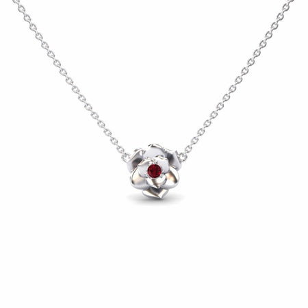 Ruby Bloom Floral Necklace - Guinevere