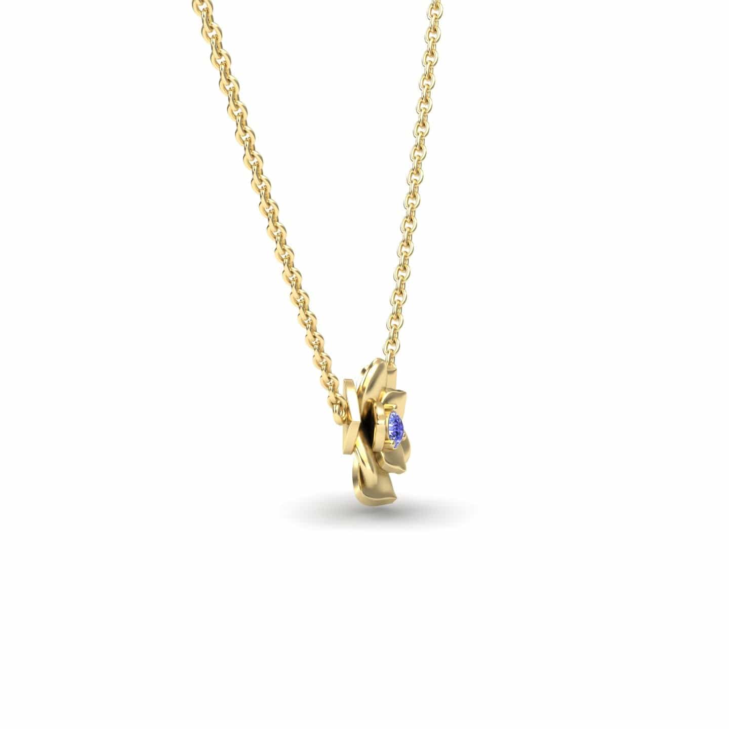 Tanzanite Bloom Floral Necklace - Guinevere