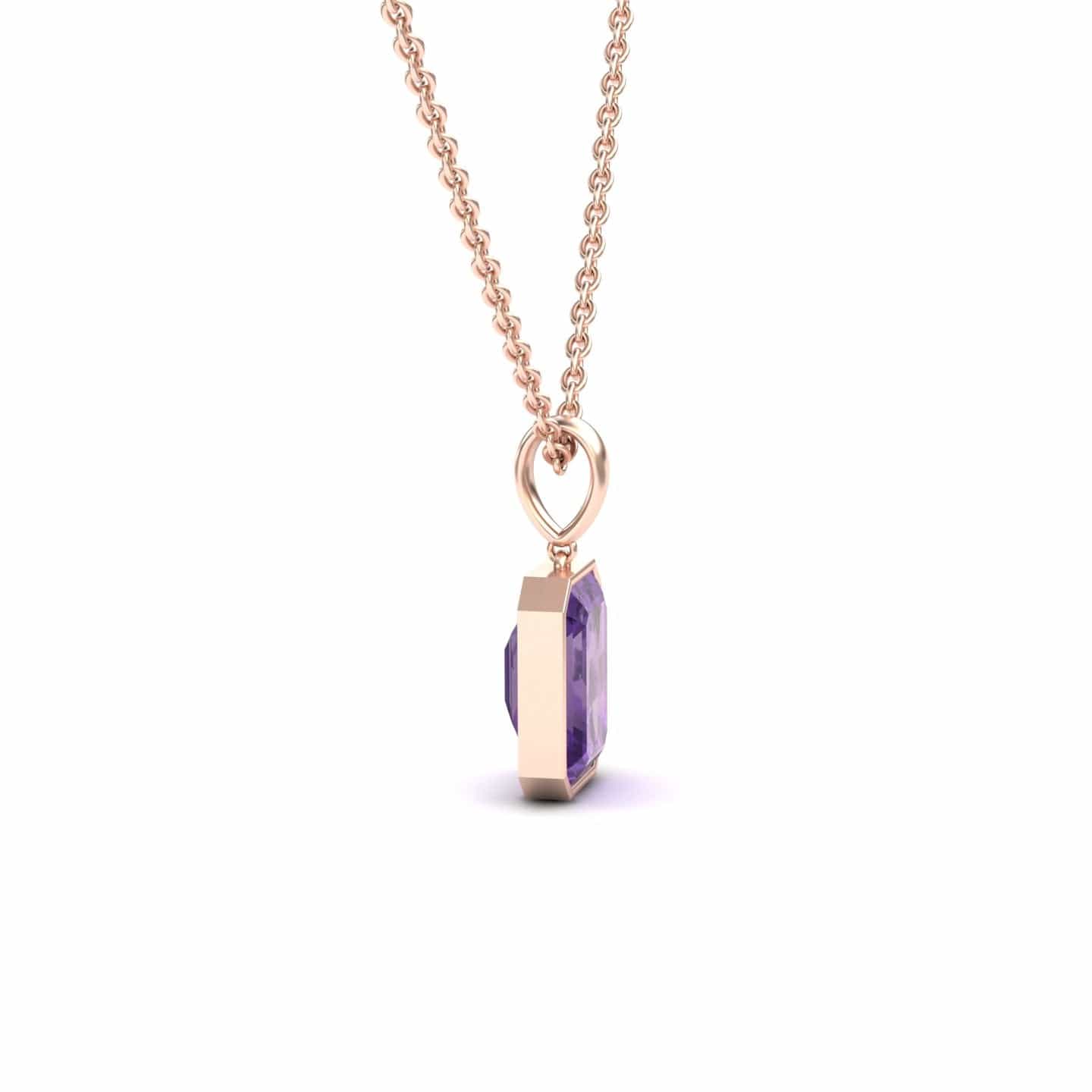 Amethyst Solitaire Necklace - Jovana