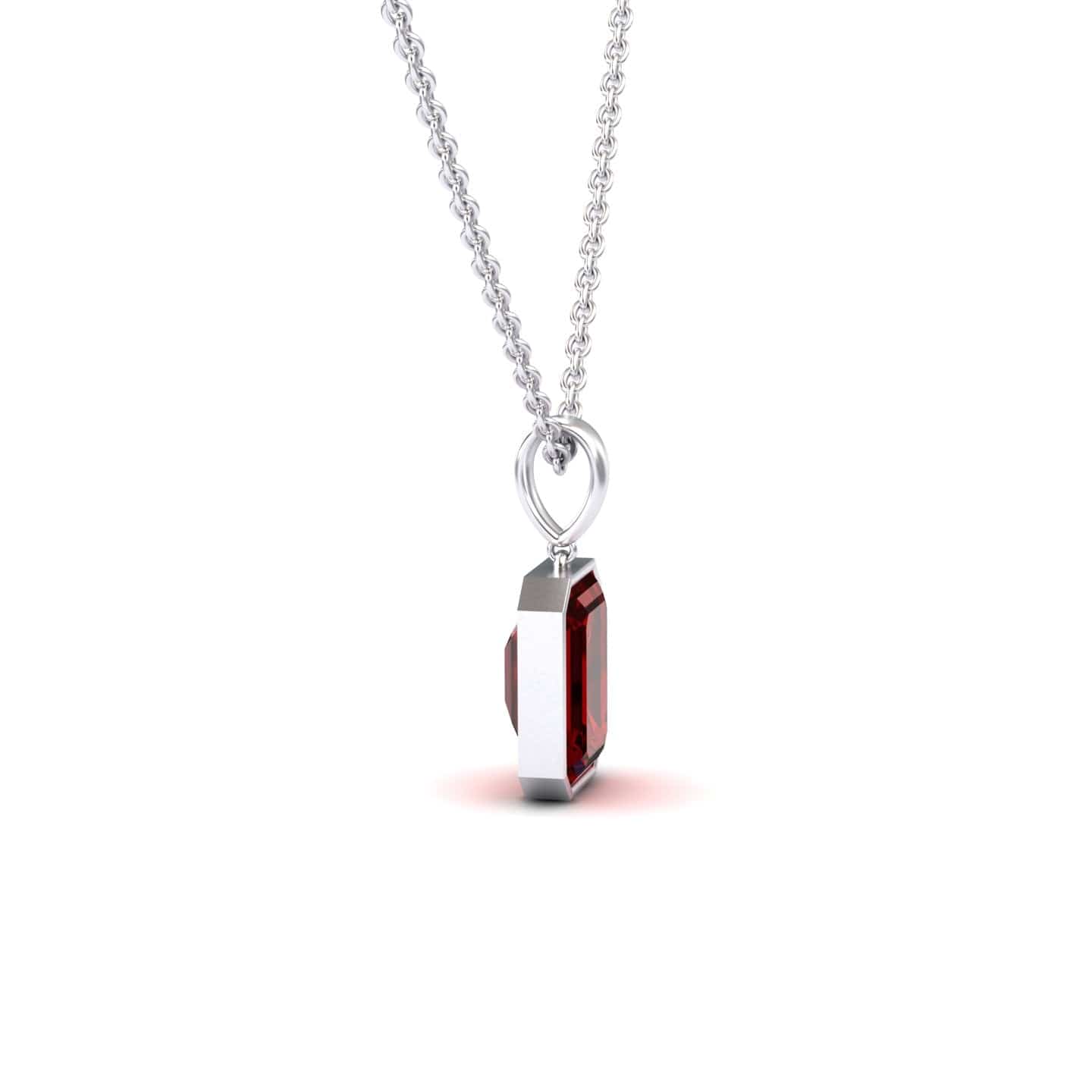 Garnet Solitaire Necklace - Jovana