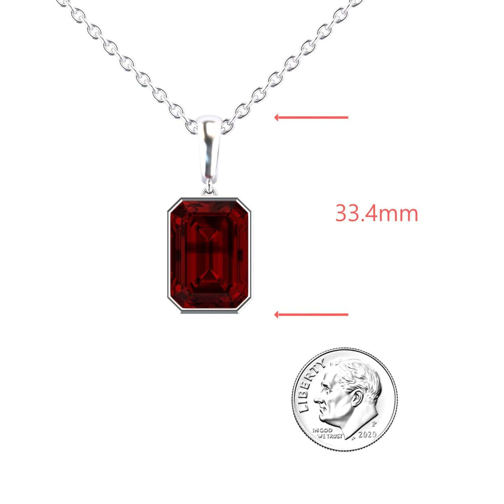 Garnet Solitaire Necklace - Jovana