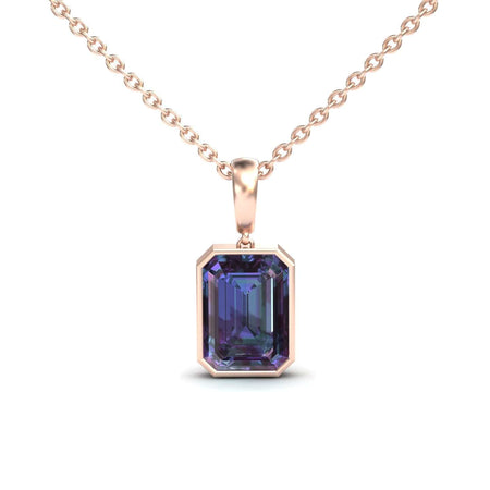 Lab Grown Alexandrite Solitaire Necklace - Jovana