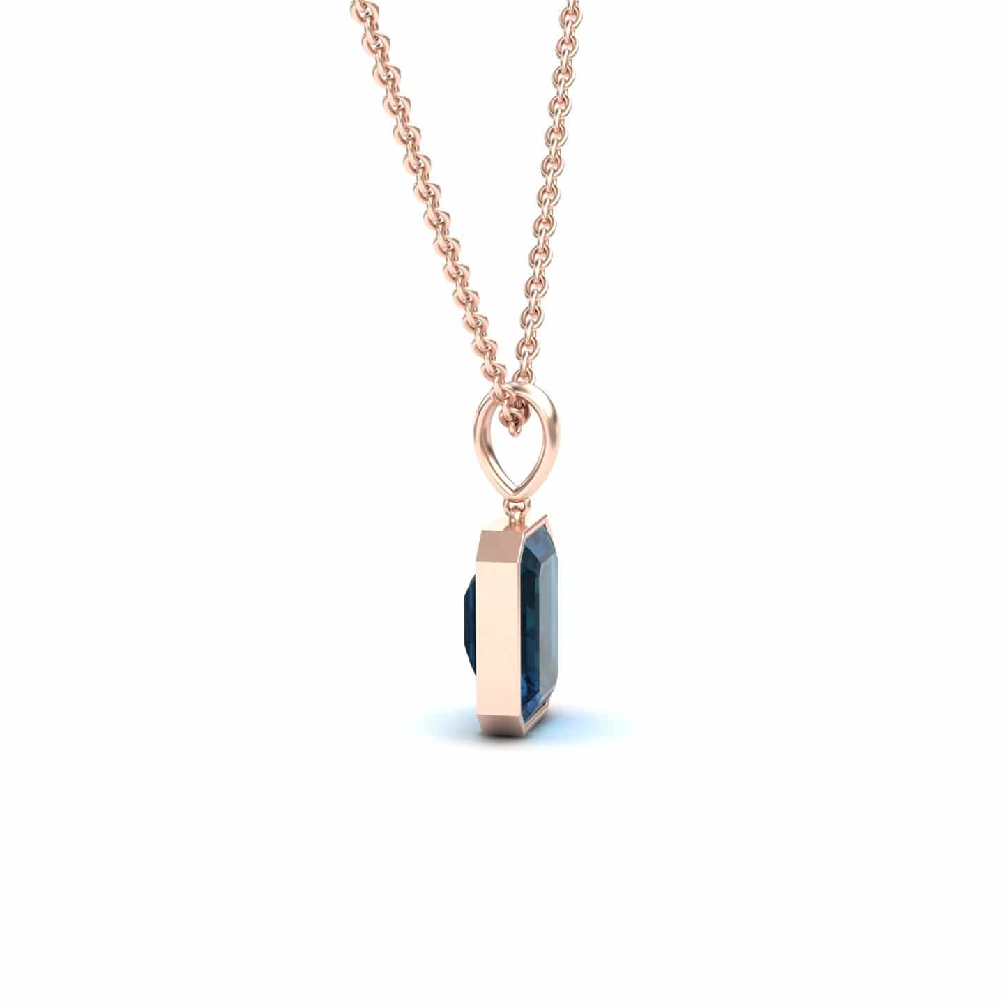 London Blue Topaz Solitaire Necklace - Jovana