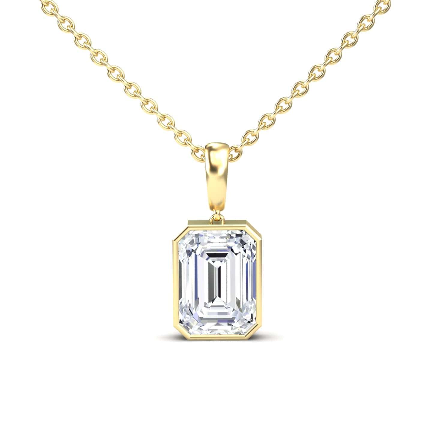 White Moissanite Solitaire Necklace - Jovana