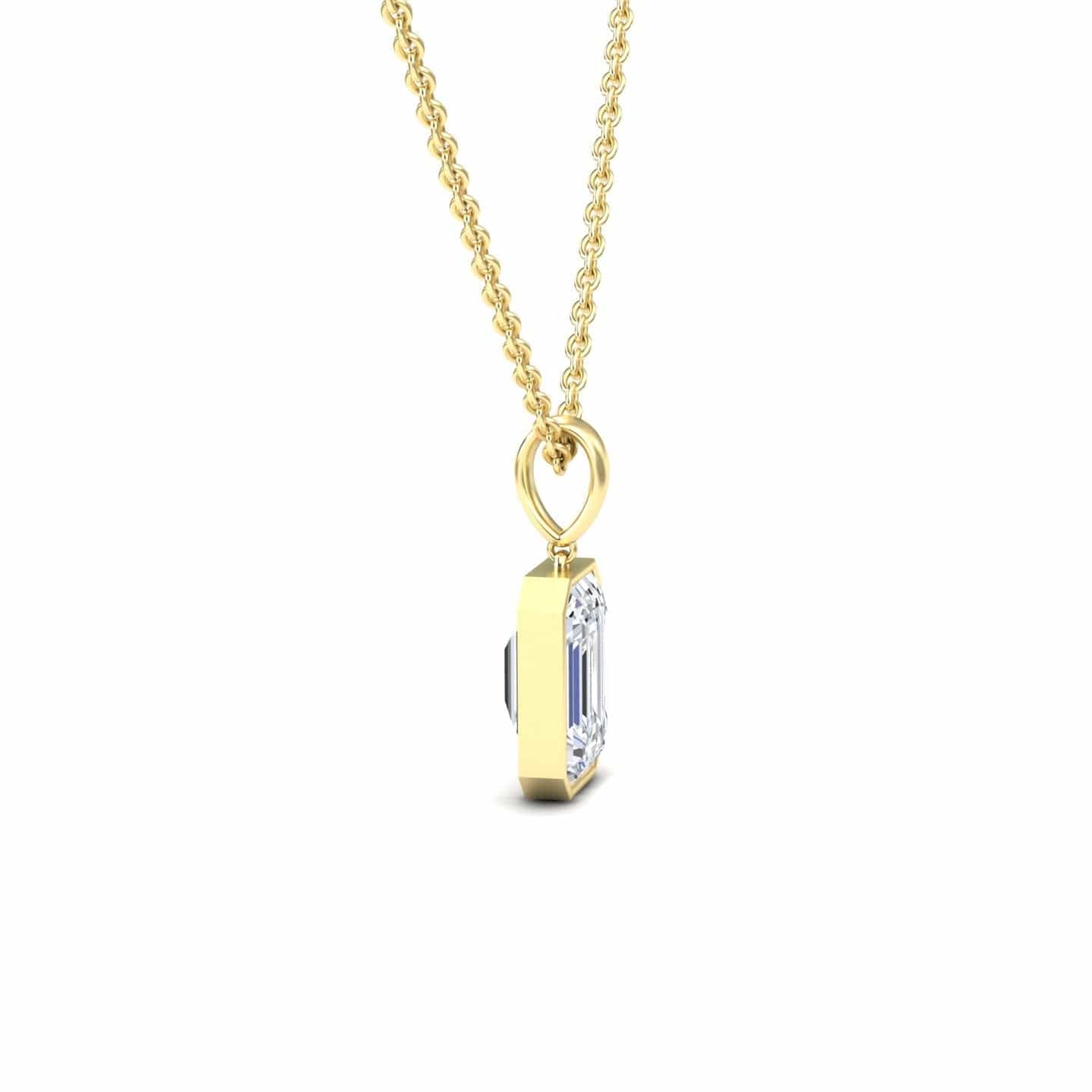 White Moissanite Solitaire Necklace - Jovana