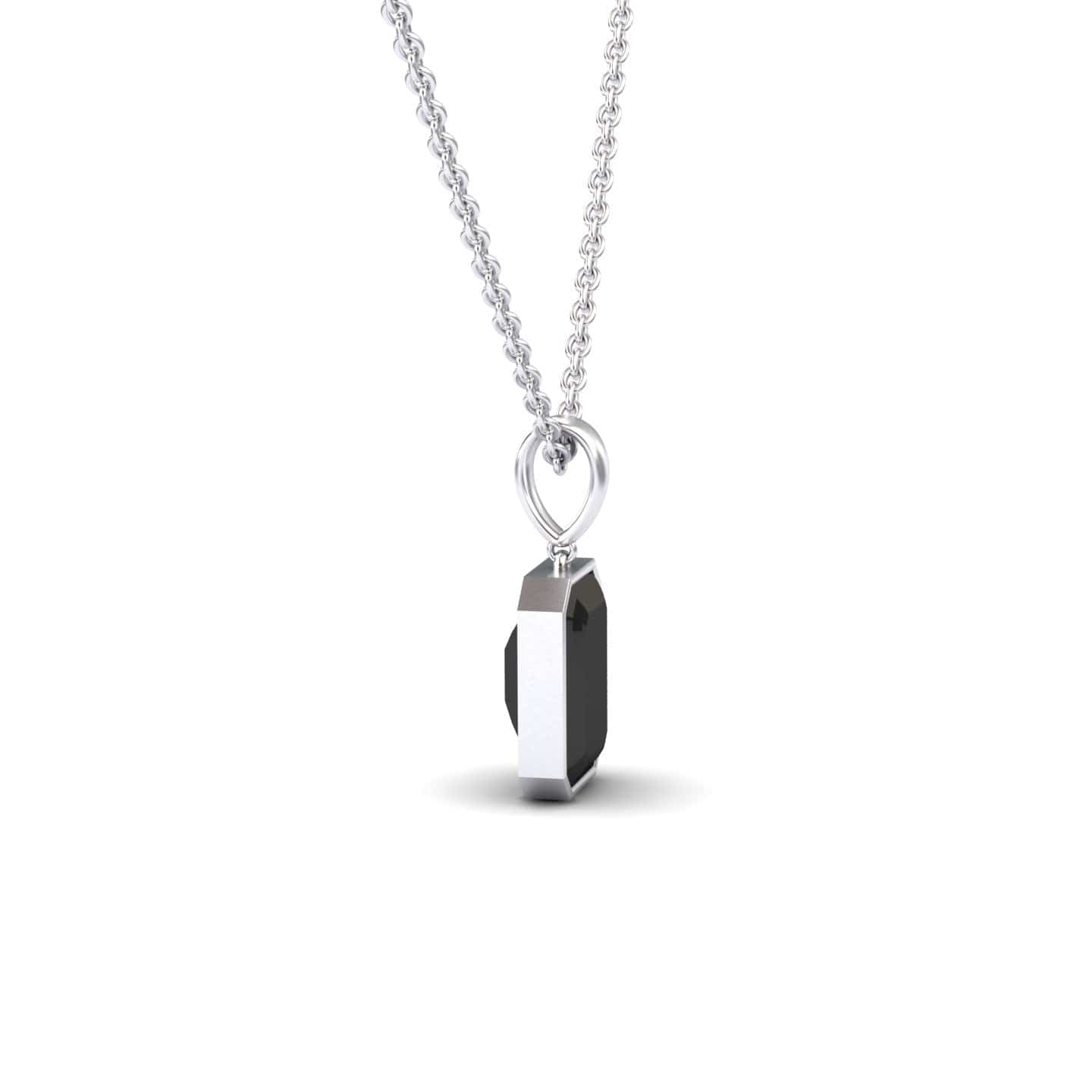 Black Onyx Solitaire Necklace - Jovana