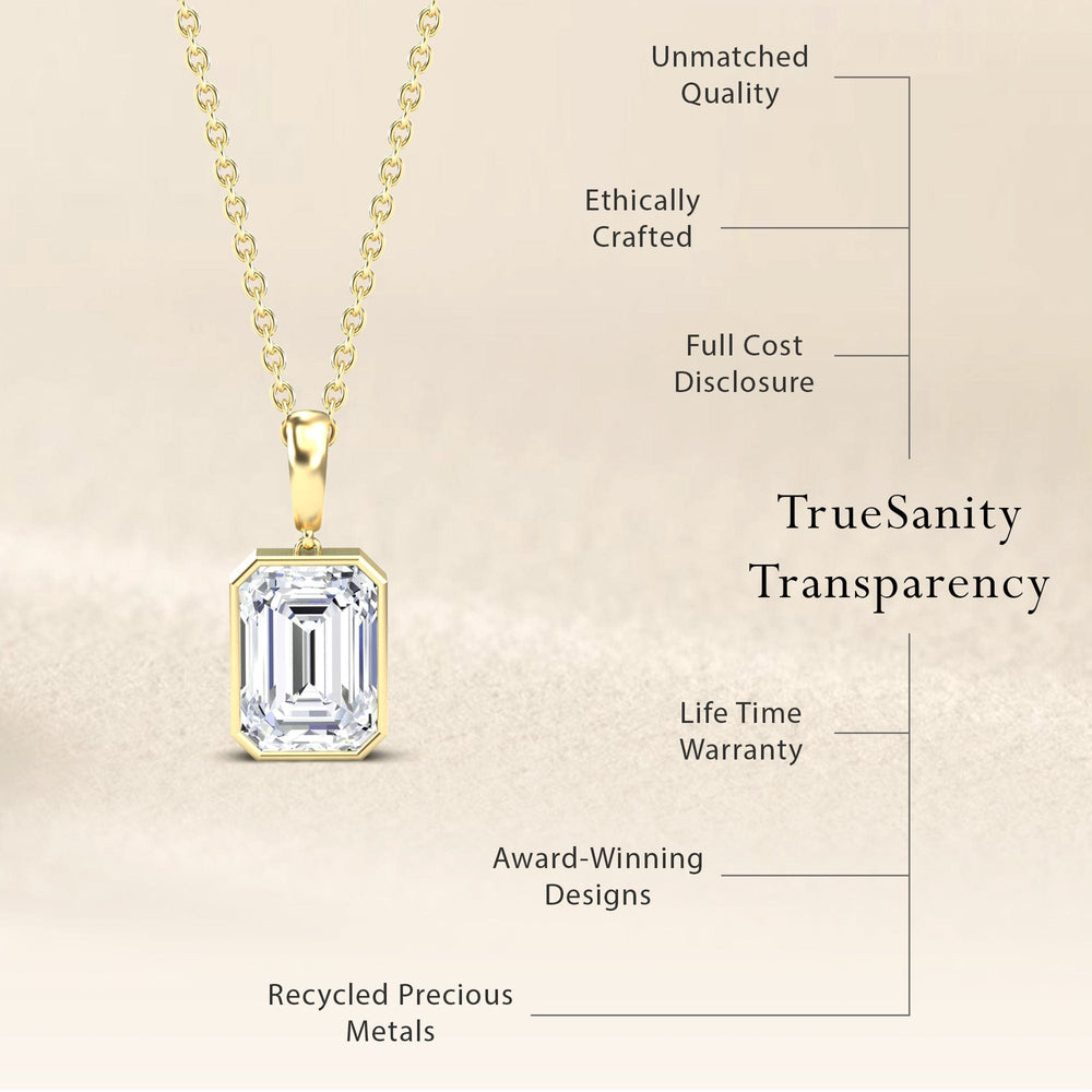 Lab Grown Moissanite Solitaire Necklace - Jovana