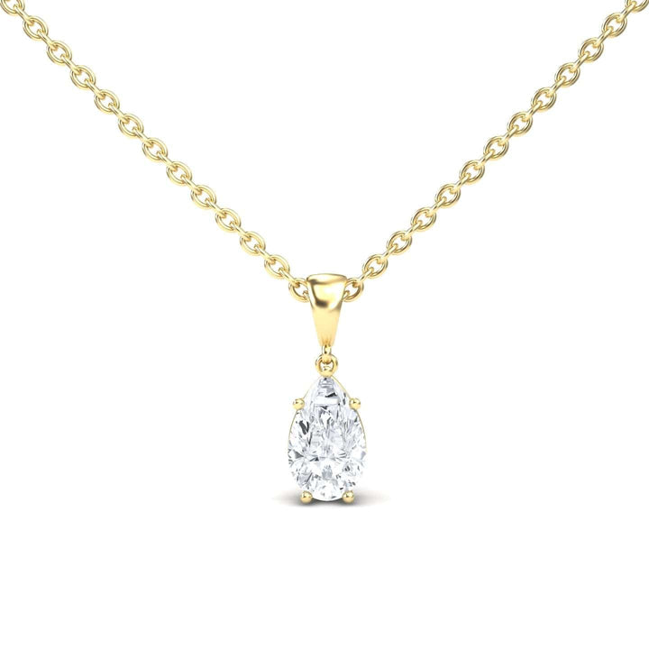 Lab Grown Moissanite Four Prong Solitaire Necklace - Kirsten
