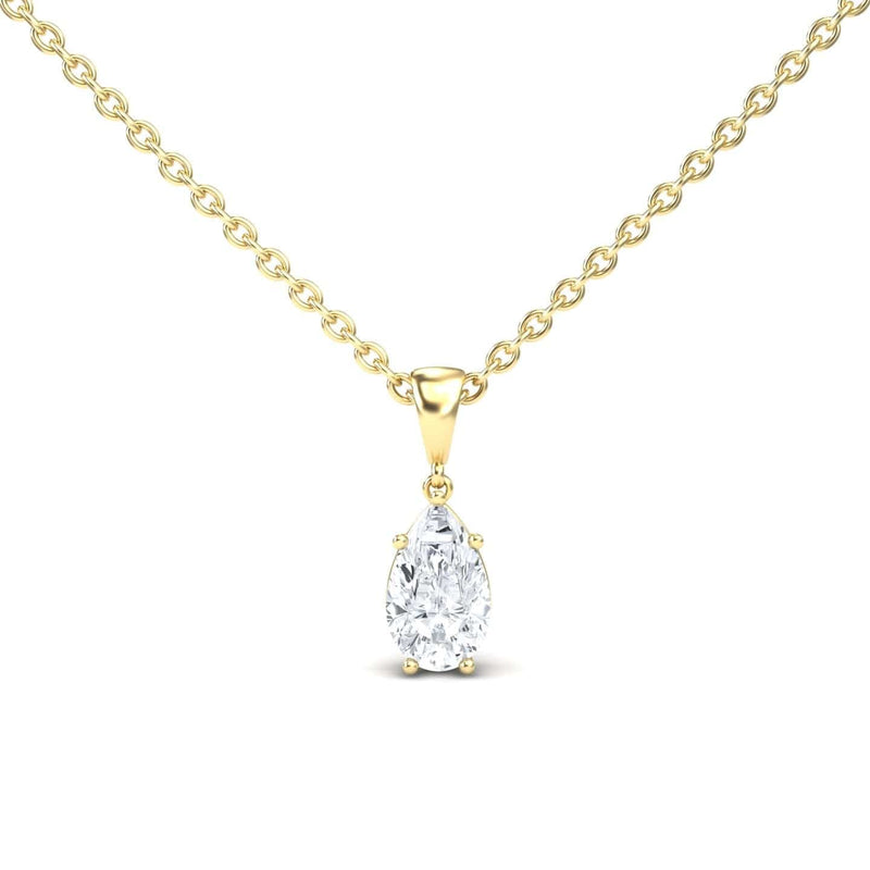 Lab Grown Moissanite Four Prong Solitaire Necklace - Kirsten