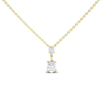 Lab Grown White Diamond Double Drop Necklace - Mary