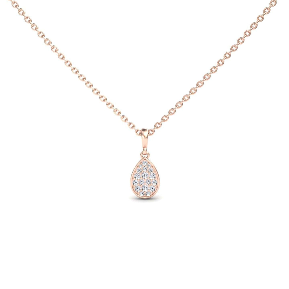 White Diamond Teardrop Necklace - Isabela