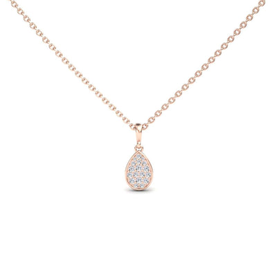 White Diamond Teardrop Necklace