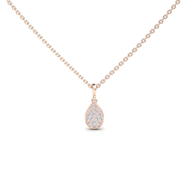 White Diamond Teardrop Necklace - Isabela