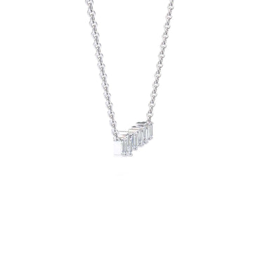 White Diamond Geometric Bar Necklace - Fernanda