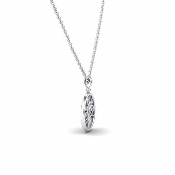 White Diamond Tree of Life Medallion Necklace - Jordyn