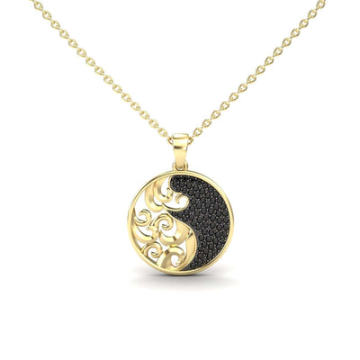 Black Diamond Sea Wave Necklace
