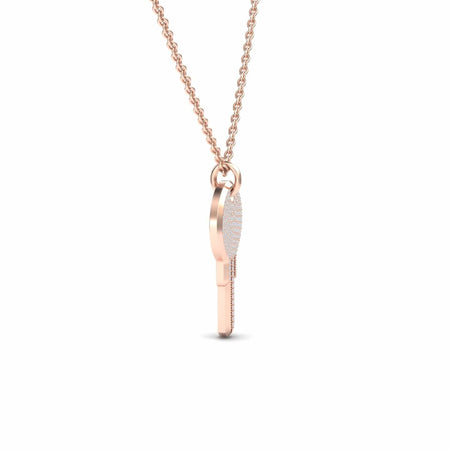 White Diamond Pave Key Necklace - Jayashree
