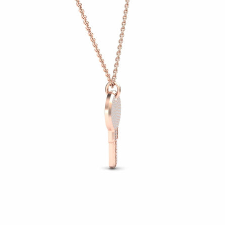 White Diamond Pave Key Necklace - Jayashree
