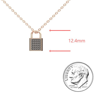 Black Diamond Lock Necklace - Samira