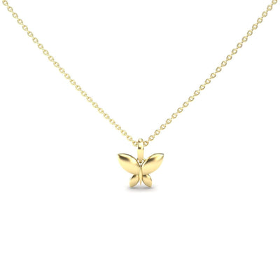 Minimalist Gold Butterfly Charm Necklace