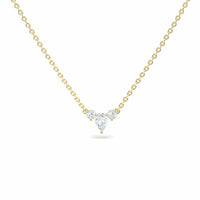 White Diamond Three-Stone Necklace - Jina