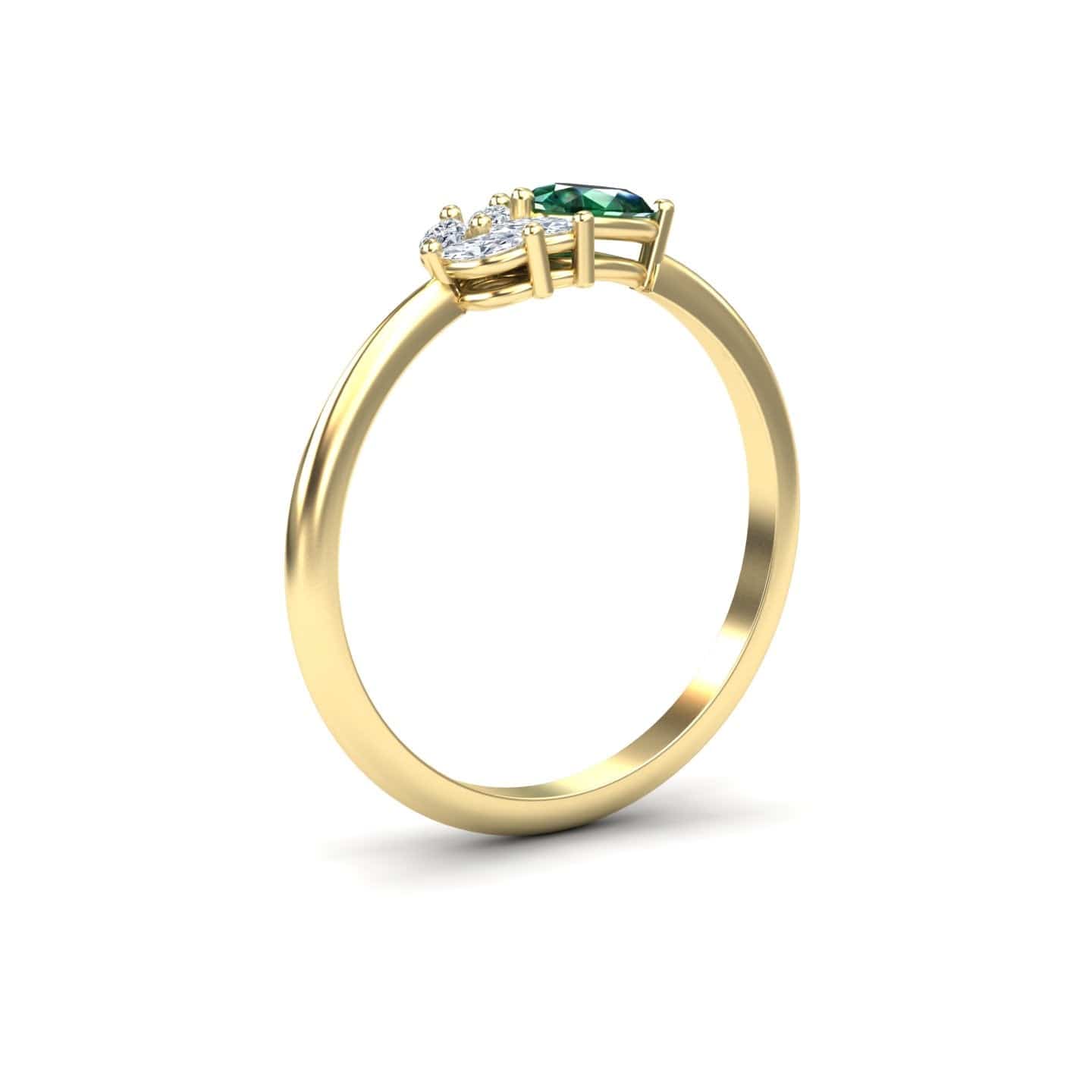 Emerald & Diamond Fancy Ring - Julia