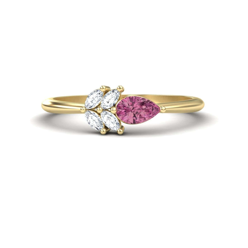 Pink Tourmaline & Diamond Fancy Ring - Julia