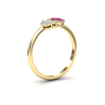 Pink Tourmaline & Diamond Fancy Ring - Julia