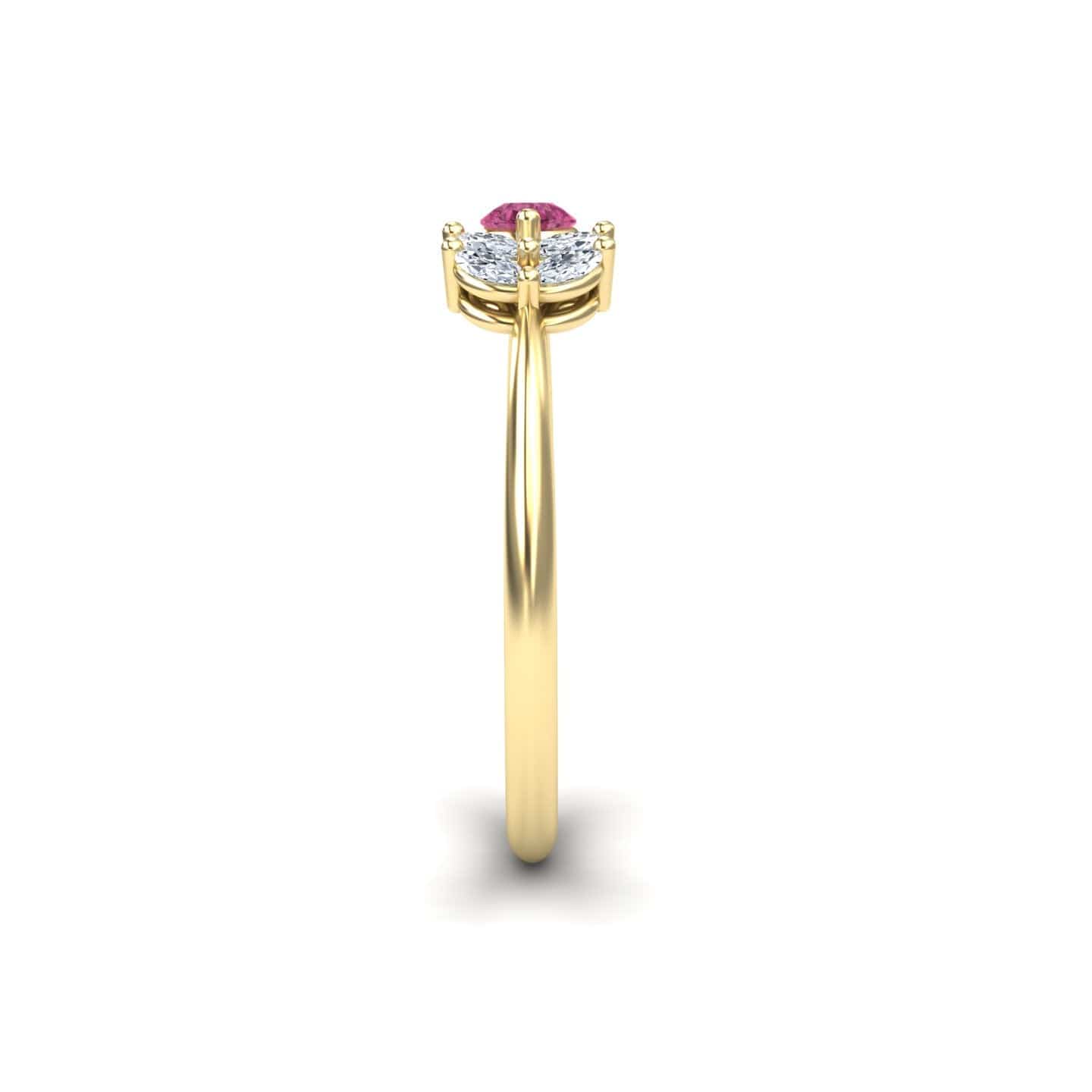 Pink Tourmaline & Diamond Fancy Ring - Julia