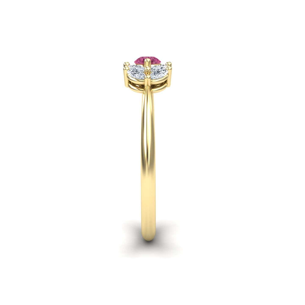 Pink Tourmaline & Diamond Fancy Ring - Julia