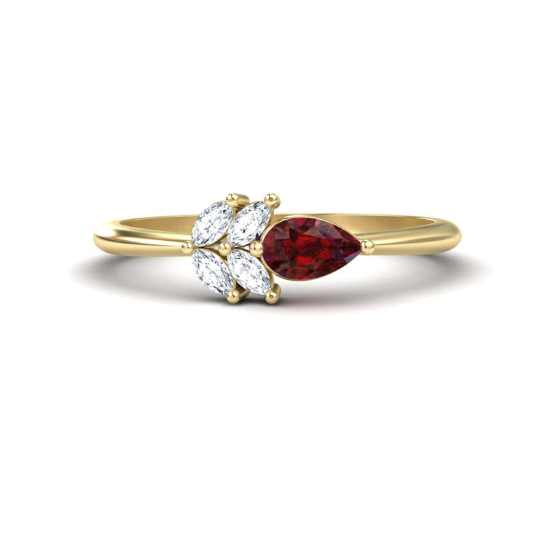 Ruby & Diamond Fancy Ring - Julia