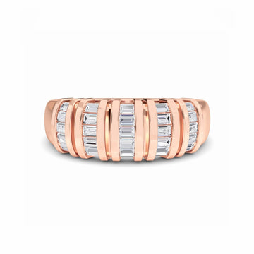 White Diamond Channel Set Band - Mya