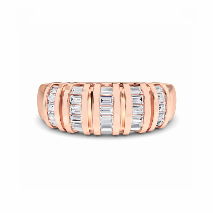 White Diamond Channel Set Band - Mya