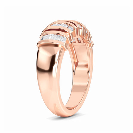 White Diamond Channel Set Band - Mya