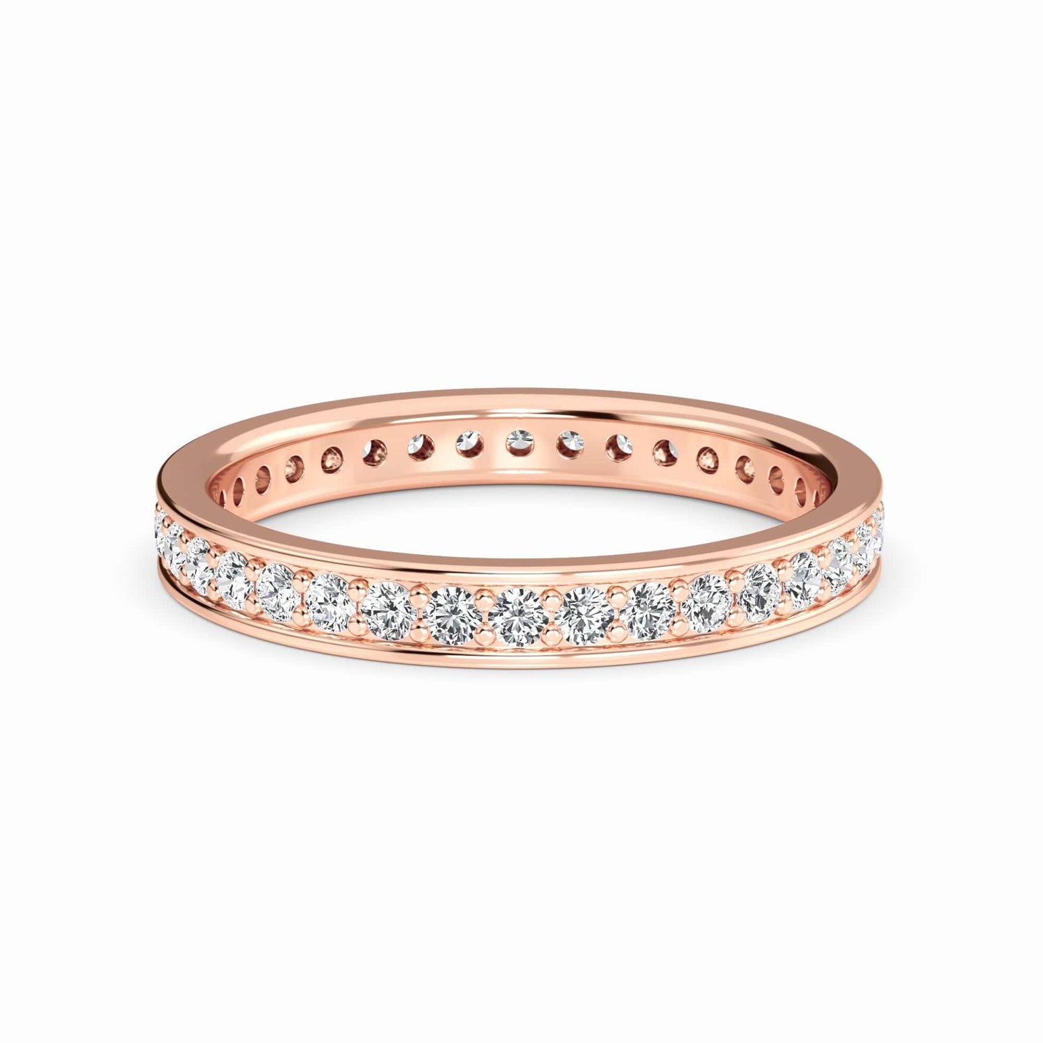 White Diamond Channel-Set Eternity Band - Maeve