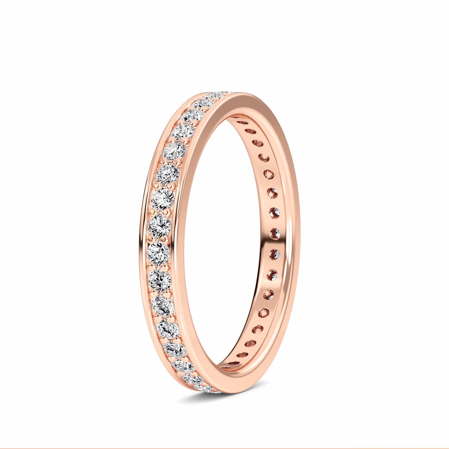 White Diamond Channel-Set Eternity Band - Maeve