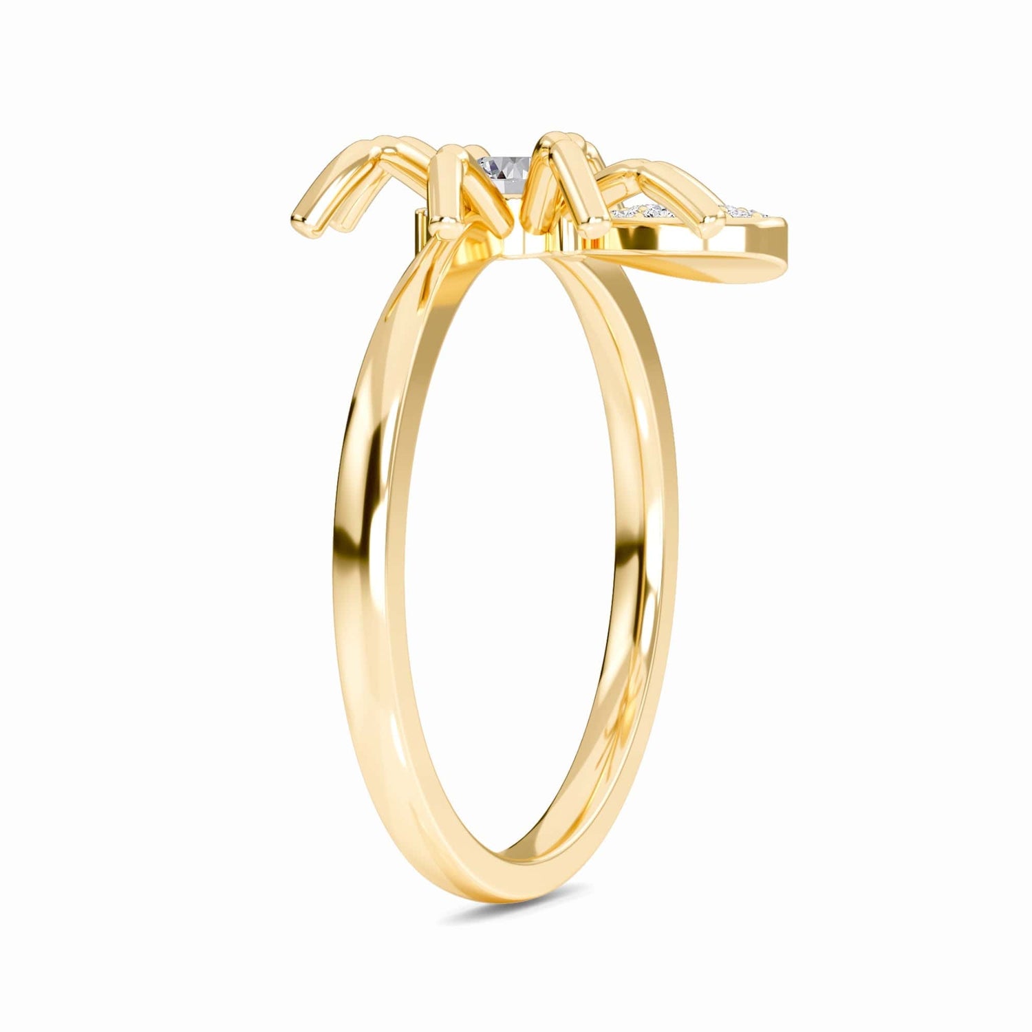 White Diamond Spider Statement Ring - Ainsley