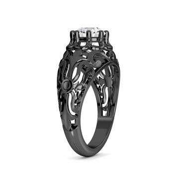 White Diamond Men's Filigree Ring - Hadley