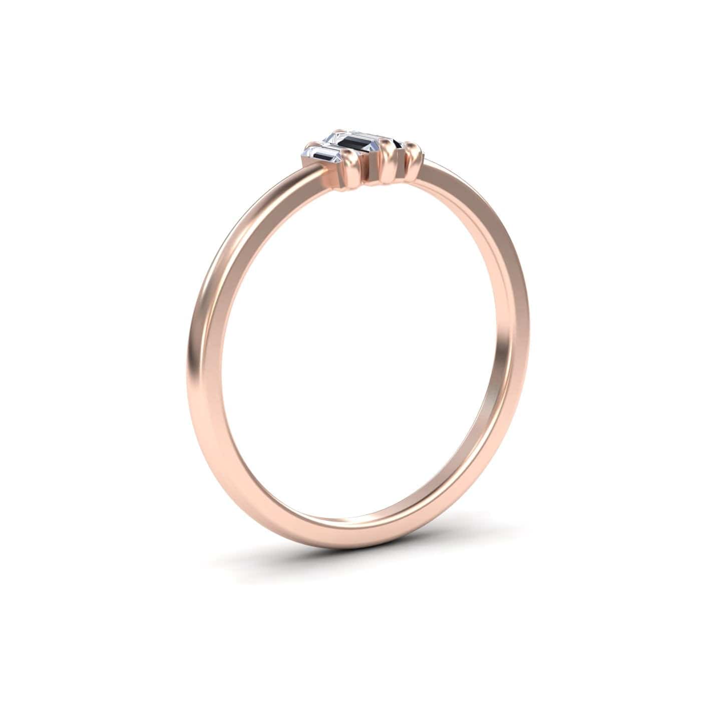 White Diamond Three Stone Ring - Marina